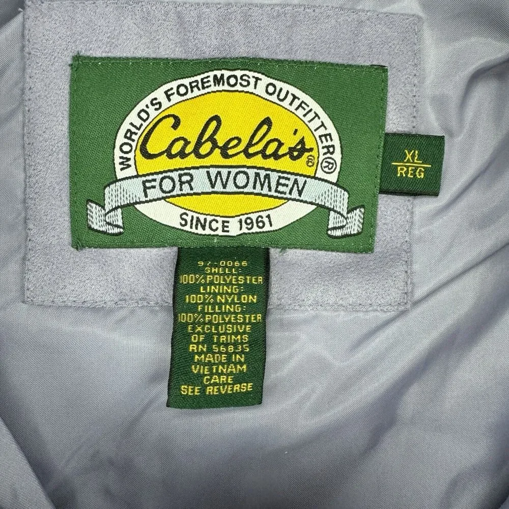 Cabelas‎ Quilted Purple Jacket Women's XL  Button-Up Collared Shacket